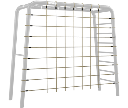BERG PlayBase Climbing Net Medium attached to frame