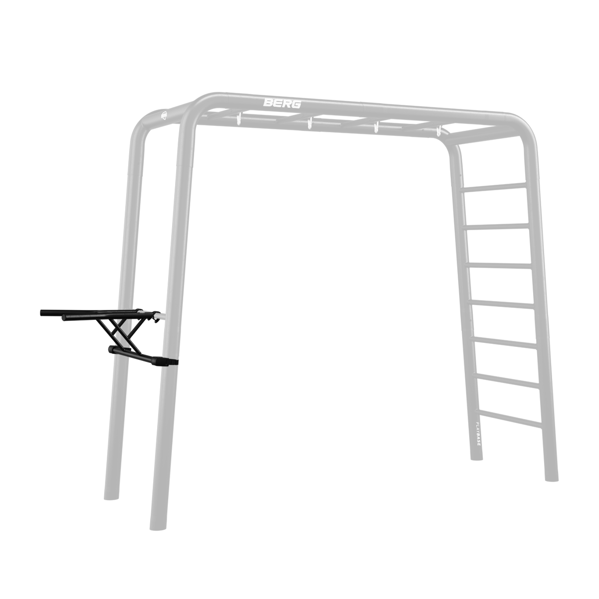 BERG PlayBase Dip Bar attached to frame