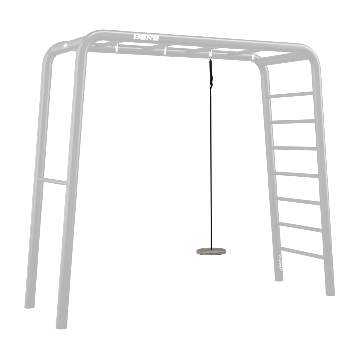 BERG PlayBase Disc Swing attached to frame
