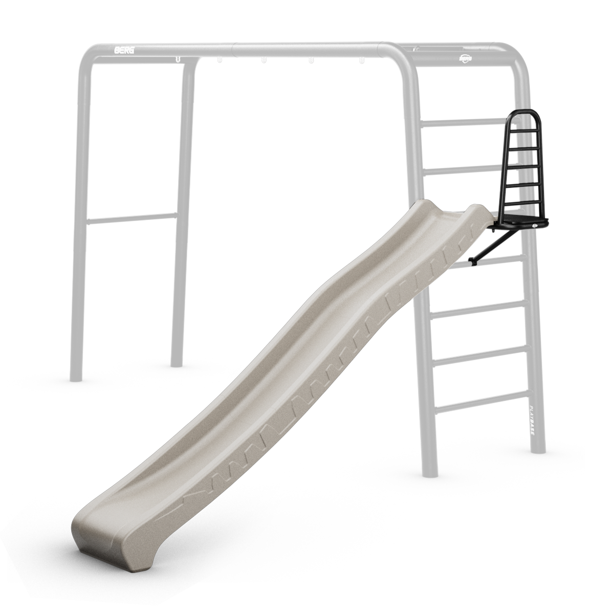 BERG PlayBase Slide + Platform attached to frame