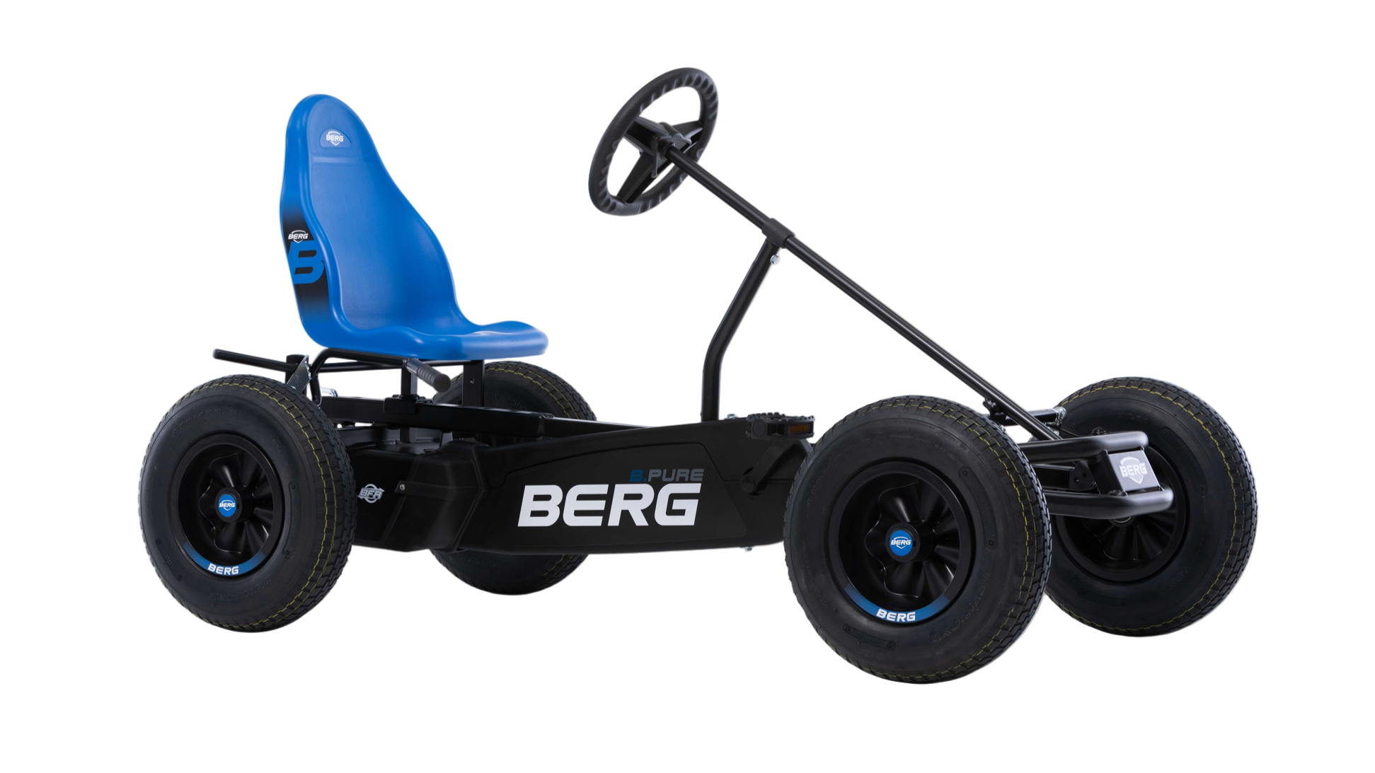 Kids active play on BERG Pure Blue go-kart