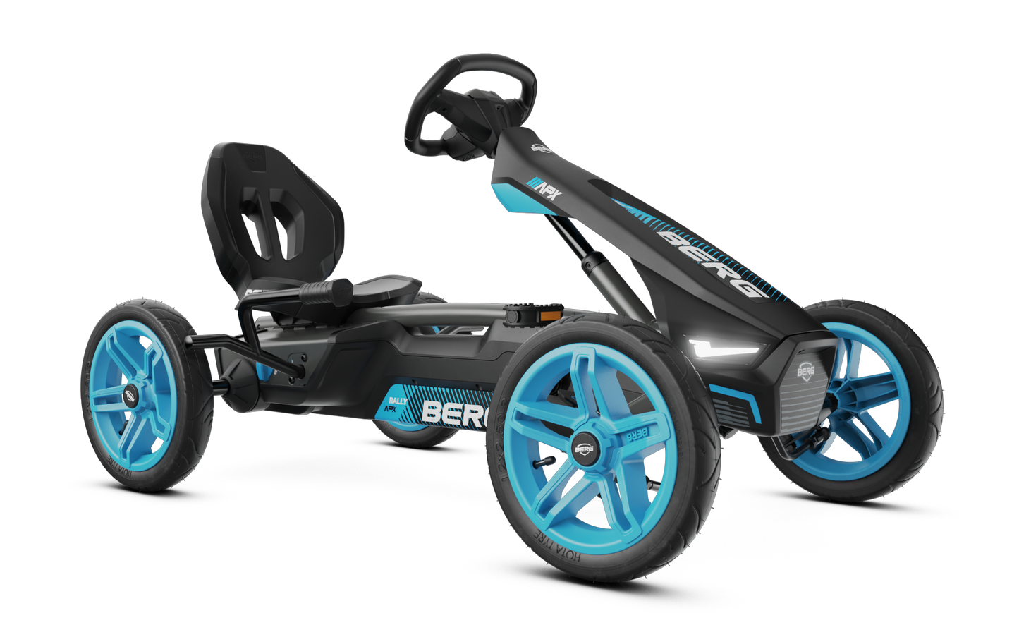 Kids active play on BERG Rally APX Blue