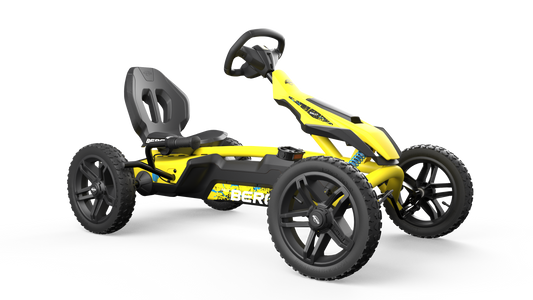 Kids active play on BERG Rally DRT Yellow 3 Gear