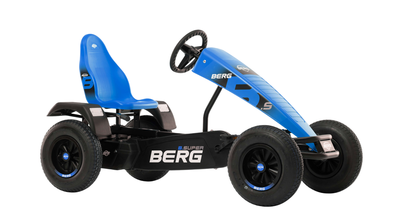 Active outdoor play with BERG Super Blue go-kart